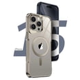 thumbnail image 4 of Plating Soft Rubber Frame Magnetic Phone Case For iPhone 12 13 11 15 14 Pro Max Plus Lens Protection Magsafe Wireless Charging, 4 of 5