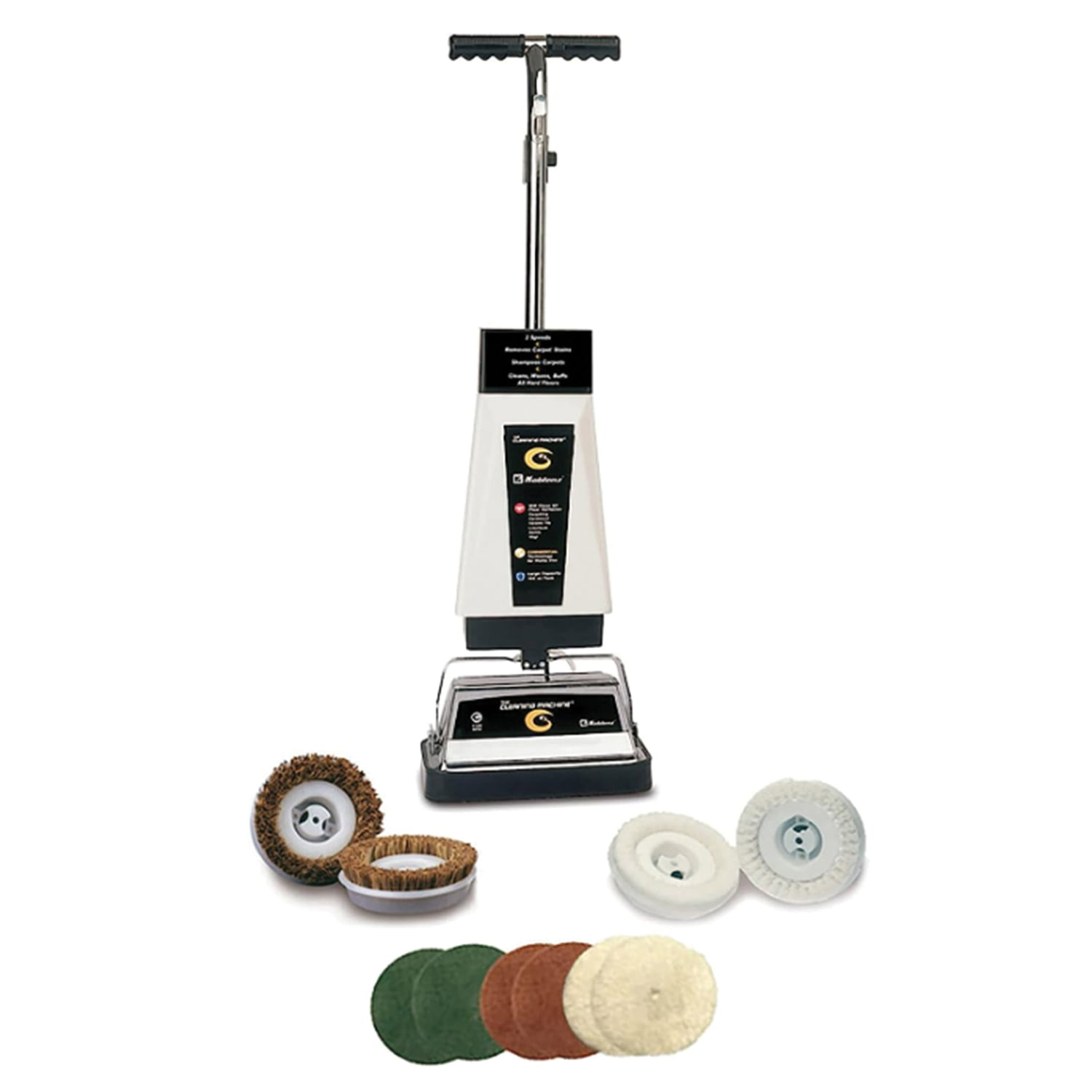 Koblenz The Cleaning Machine Carpet Floor Cleaner in Gray with 2 PK 6-In Shampoo Brushes & 2 PK 6-In Scrub Brushes
