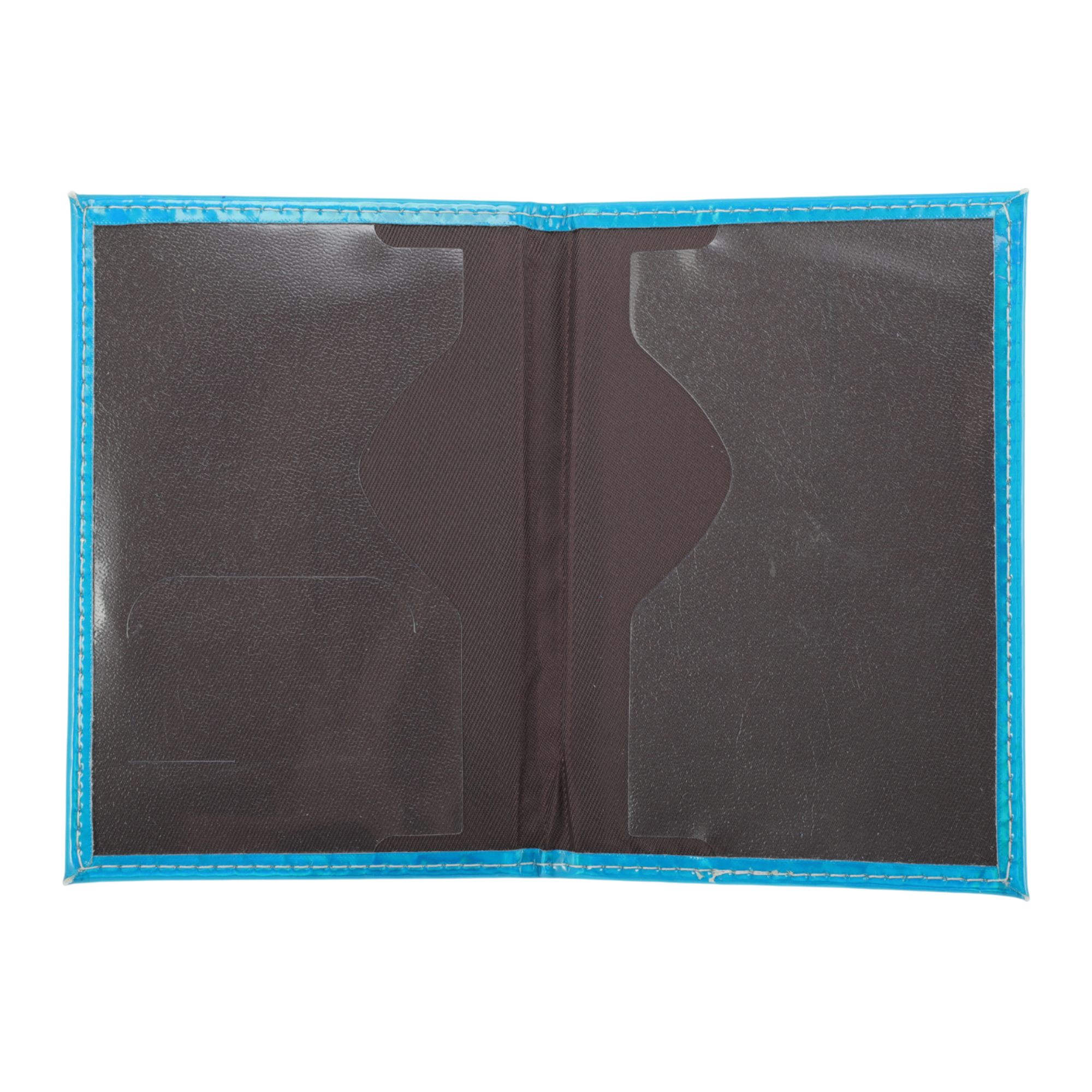 Unique Bargains Glossy Passport Holder 1 Pc Lake Blue