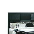 thumbnail image 2 of Benzara BM208184 Contemporary Wooden Queen Size Bed with Checkered Pattern, Black & Gray, 2 of 4