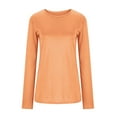thumbnail image 3 of New & Trending for Spring Sawvnm Women's Fashion Solid Loose Long Sleeve T-shirt Pullover Tops for Women, 3 of 6