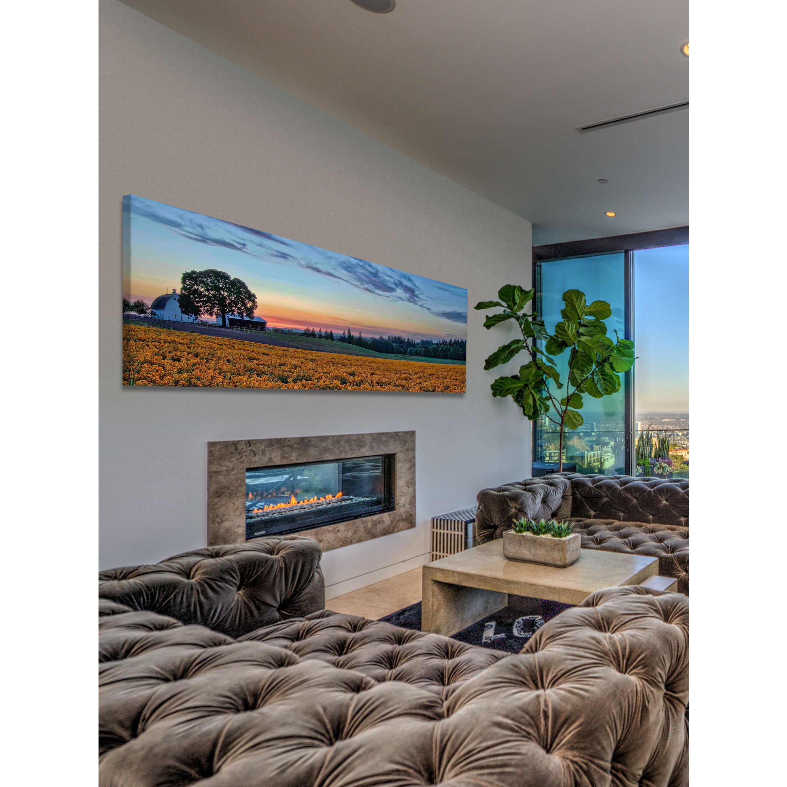 Marmont Hill "Sundown on the Farm" Painting Print on Canvas