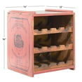 thumbnail image 4 of DecMode 14" x 16" Red Wood 12 Bottle Standing Wine Rack, 1-Piece, 4 of 11