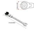 Metric Open Head Ratcheting Wrench , Metric Spanner With 72 Teeth