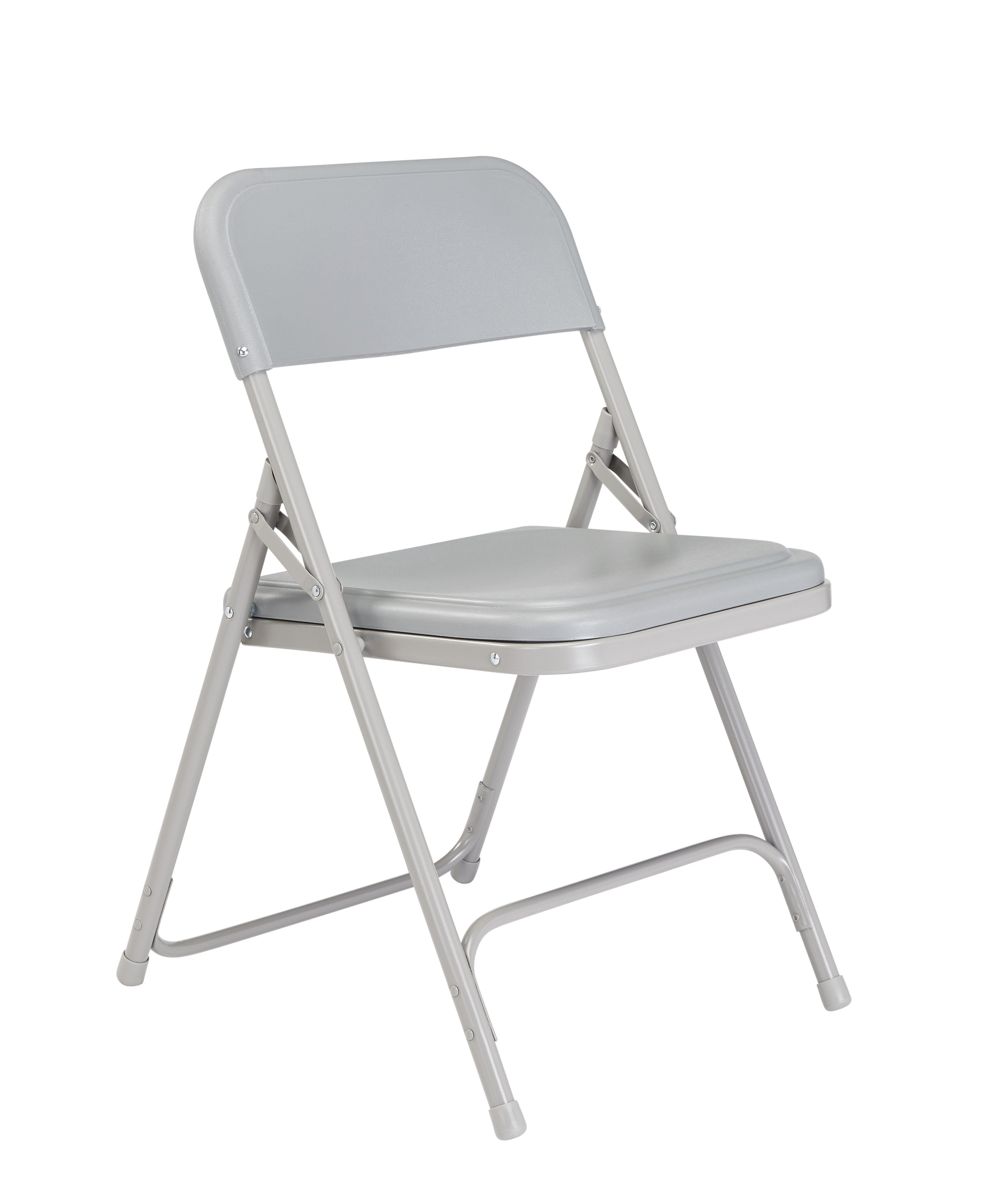 NPS® 800 Series Premium Lightweight Plastic Folding Chair, Grey (Pack