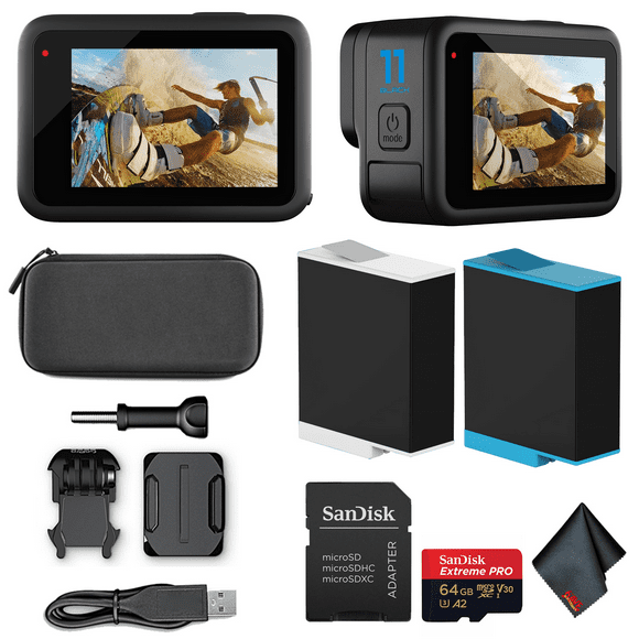 GoPro HERO11 (HERO 11) - Waterproof Action Camera With + 64GB Card and Extra Battery
