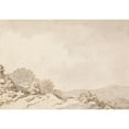 thumbnail image 2 of Philippe-Jacques de Loutherbourg 18x14 Gold Ornate Wood Frame and Double Matted Museum Art Print Titled - A Path on a Hilltop, 2 of 4