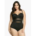thumbnail image 1 of Sexy Mesh Plus Size One Piece Monokini Swimsuit, 1 of 1