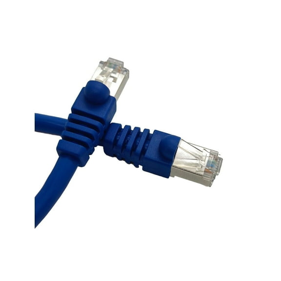 100Ft Cat6A Shielded S/FTP 10Gbps Network Patch Cable Blue
