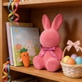 thumbnail image 6 of karymi Soft Flocked Foam Easter Bunny Ornament Solid Color Freestanding Design Lightweight for Tabletop Shelf Mantel Entryway Spring Decor 12.2x7.09x7.09in Family Gifts, 6 of 7