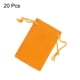 thumbnail image 3 of Uxcell 20 piezas Bolsas de Terciopelo con Cuerdas 2 x 2.8 Pulgadas Bolsas de Regalo para Joyería, Naranja, 3 of 7