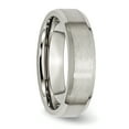 thumbnail image 4 of Titanium 6mm Beveled Edge Ring Man Wedding Classic Flat W/edge  For Dad Mens  For Him, 4 of 10