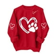 thumbnail image 2 of Xuyuer Valentines Day Shirts Women Valentine Crewneck Sweatshirts Love Heart Sweatshirt Valentine's Long Sleeve Tops Printed Sweatshirt Casual Loose Vintage Graphic Pullover Tops, 2 of 7