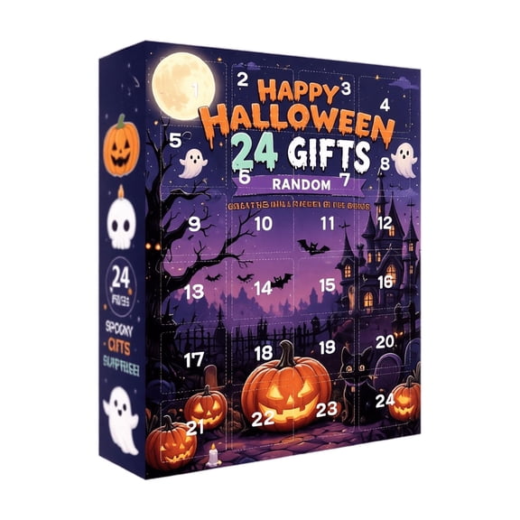 Advent Calendar 2026 Halloween Themed 24 Piece 3D Ghost Figurine Set Spooky Countdown for Student Teens Adults Halloween Home Or Party Use