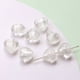 thumbnail image 1 of Nvzi 20 piezas de cuentas de vidrio blancas semitransparentes lindas, cuentas dispersas perforadas con forma de corazón de vidrio,aretes, pulseras y accesorios, 1 of 5