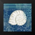 thumbnail image 2 of Lyon, Rebecca 15x15 Black Modern Framed Museum Art Print Titled - Navy Blue Spa Shells I, 2 of 5