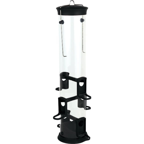 Natures Way 8107451 2.1 qt. Red Plastic Tube Bird Feeder - Pack of 4