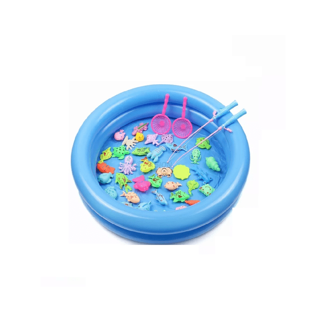 Juguete De Juego De Pesca Piscina Para Niños Pequeños 40 pzs, Azul