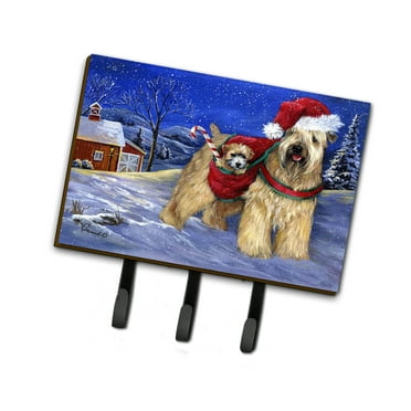 Carolines Treasures PPP3275TH68 Wheaten Terrier Christmas Leash or Key Holder Triple multicolor