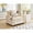 WHITE, variant on Upholstered Futon Sofa Bed 3-in-1 with USB Charging, Cup Holder & Phone Stand, Convertible Sleeper, Gray