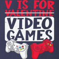 thumbnail image 3 of CafePress - V Is For Video Games Valentine Long Sleeve T Shirt - Long Sleeve Dark T-Shirt, 3 of 4