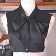 thumbnail image 2 of WZXFASHION Bow Tie Detachable Collar Satin Fake Shirt Collar with Ribbon Elegant Accessory One Size 104g, 2 of 4