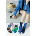 thumbnail image 6 of CoCozhu 4/8 Pairs Colorful Striped Socks, Novelty Funny Socks Asymmetric Mismatched Socks Crew Socks for Women, 6 of 7