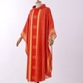 thumbnail image 2 of Bata de iglesia BLESSUME, casulla litúrgica para sacerdote, color rojo, poliéster, 2 of 6