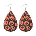 thumbnail image 1 of Colgante de cuero de doble cara de Halloween, pendientes colgantes, 1 of 5