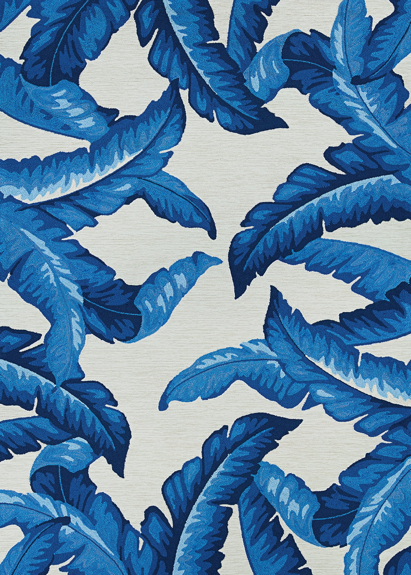 Couristan 3' x 5' Blue Floral Outdoor Rug