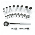 thumbnail image 2 of K-Tool 22000 20-pc 3/8" Drive 6-Point Fractional SAE Socket Set, 2 of 8