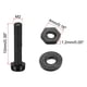 thumbnail image 3 of Kit de surtido de tornillos, tuercas y arandelas de nylon Uxcell, tornillos de cabeza redonda, tuercas de tornillo de máquina, arandelas planas negras M2x10mm, 3 of 5