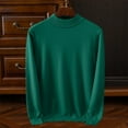 thumbnail image 2 of ZCFZJW Men's Mock Turtleneck Long Sleeve T Shirts Basic Casual Knitted Half Neck Thermal Lightweight Pullover Sweater M, 2 of 7