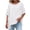 White, variant on Womens Linen Tops Shirts Oversized T Shirts Short Sleeve Lagenlook Tops Summer Casual Solid Color Crew Neck Blouse Loose Flowy Shirt Ladies Top Office Work Daily Wear Summer Clothing
