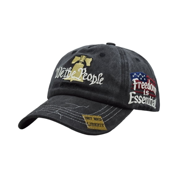 Vintage 250 Anniversary USA Hat We the People Embroidered Hat 250th Of Freedom Washed Baseball Cap Dad Hat for Men Women