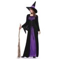 thumbnail image 2 of Minnieouse Vestido de púrpura y negro para mujer, disfraz de hechicera de Halloween para adultos, disfraz de fiesta de Halloween, decoración de Disfraces de disfraces negro S Minnieouse FS9137-01, 2 of 6