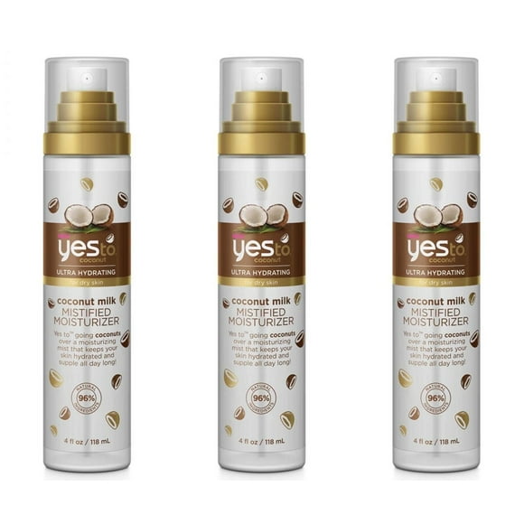 Yes To Coconut Ultra Hydrating Coconut Milk Mistified Moisturizer, 4.0oz 3 Pack