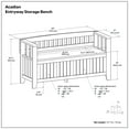 thumbnail image 4 of Simpli Home Acadian SOLID WOOD 48 inch Wide Transitional Entryway Storage Bench in White, 4 of 6