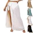 thumbnail image 2 of Women's Beach Swimwear Long Sarong Coverups Bathing Suit See Through Long Bikini Wrap Skirt, 2 of 5