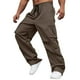 thumbnail image 4 of Pantalones cargo de verano para hombre: pantalones de trabajo holgados, ligeros, con cintura elástica y múltiples bolsillos, corte regular para actividades al aire libre, trabajo y ocio, poliéster, 4 of 8