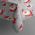 thumbnail image 3 of Gray Christmas Santa Pattern Rectangle Tablecloth 60"x84",Waterproof Polyester Rectangle Table Cloth, Wipeable Spillproof Polyester Tablecloth for Dining, Camping, Indoor and Outdoor, 3 of 5