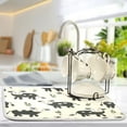 thumbnail image 5 of Kitchen Drying Mat 18x24In Drying Dish Mat Dish Drying Mats Kitchen Countertop Multi-Function Drain Drying Mat Kitchen Table Black Cow, 5 of 8