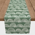 thumbnail image 2 of Creative Products Half Circle Pattern Green 5 16 x 90 Poly Twill Table Runner, 2 of 3