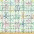 thumbnail image 2 of Ambesonne Fashion Fabric by the Yard Upholstery, Ballerina Flat Shoes Sketch, 10 Yards, Off White and Multicolor, 2 of 5