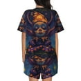 thumbnail image 6 of Fotbe Dreamy Jester Under Stars Print Pajama Set for Women 2 Piece Loungewear Short Sleeve Tops and Shorts Set Soft Sleepwear-3X-Large, 6 of 7