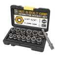 thumbnail image 1 of jinwen 14Pcs Damaged Bolt Nut Remover Set Socket Set 6.35-19mm Portable Hand Tools with, 1 of 8
