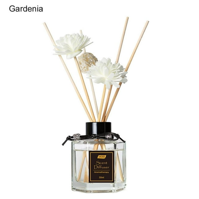 Home Indoor Fireless Aromatherapy Reed Diffuser - Long-Lasting Rattan Essential Oil Fragrance for Living Spaces, 8 Scents