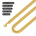 thumbnail image 4 of Collar de eslabones cubanos Monily para hombre, acero inoxidable, 7 mm, 4 of 6