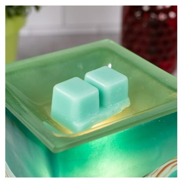 Drevy - Hand Made Art Glass Electric Scented Wax Melter - Pluggable Fragrance Wax Cube Burner - Air Freshener - Home Office Gift (Allure)