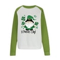 thumbnail image 6 of YABCSAZ St Patrick's Day Sweatshirts for Women Irish Tops Long Sleeve Sequin Shamrock Clover Printed Irish Pullover Casual Loose Oversize Charms Shirts Blouse Paddy's Day Great Parade Shirts, 6 of 7